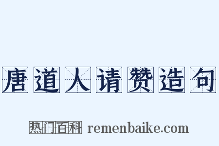 唐道人请赞造句是什么意思的图片